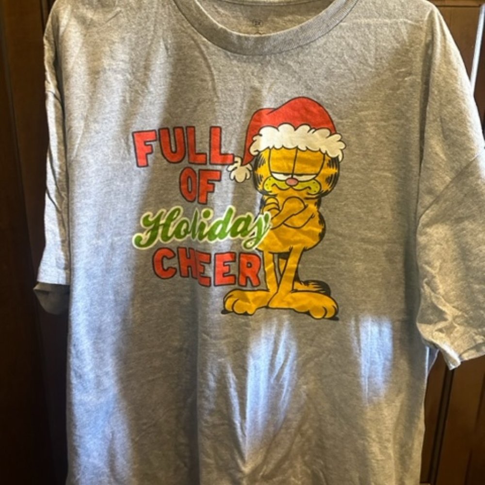 Garfield 2X Grey Short Sleeve T-Shirt